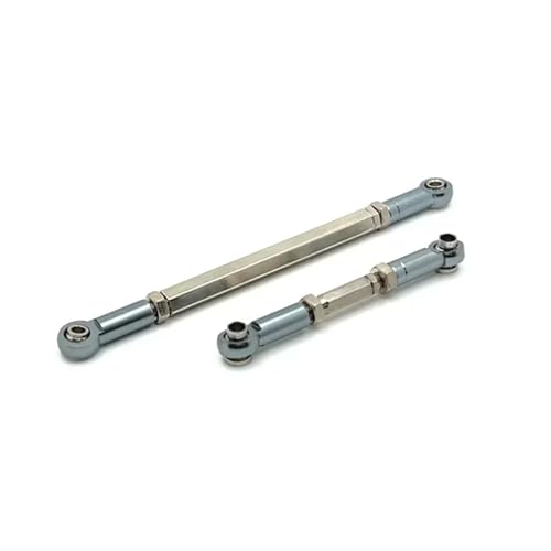 RC Upgrade Accessories for MN for MN82 for LC79 for MN78 for 1/12 Aluminum Alloy Stronger Stee Link Rod Stronger Stee Linkage Tie Rod(Gray)