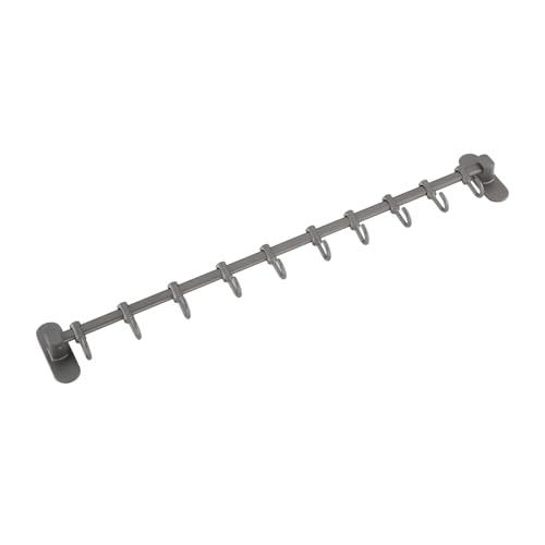 Generisch Wandmontiertes Utensilien-Holdregal mit Haken, Space Saving Pot Storage Organizer für Küchenzubehör, Handtücher, Besteck, stilvolles Home Dekor, einfache Installation, Dauerr Metall