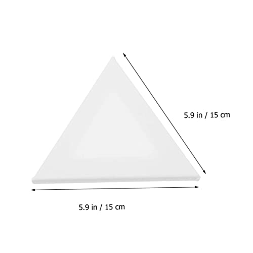 Lienzo triangular para estudiantes que buscan un tablero de pintura irregular de 15 cm blanco 4