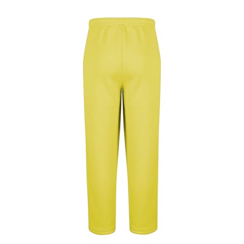 Sweatpants for Men Casual Fleece Open Bottom Straight Leg Joggers Athletic Running Solid Color Track Pants with Pocket3