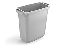 Durable DURABIN Waste Bin Eco Grey - 60 Litre - Blue Angel Certified - Made from Recycled Plastic - Ideal for Waste Collection or Recycling