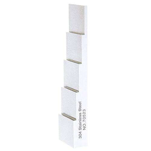 Bloque de prueba ultrasónico para calibre de espesor ultrasónico, bloque de calibración de 5 pasos 0.100" 0.200" 0.300" 0.400" 0.500", acero inoxidable 304 miniatura 3