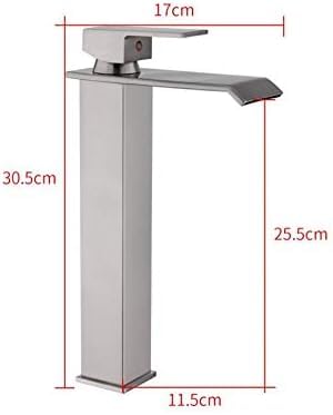 Waschtischarmaturen, Waschbecken, Mischbatterie, Einhebelmischer, Quadratisch, Hoch, Badezimmer, Warm- Und Kaltwasserhahn