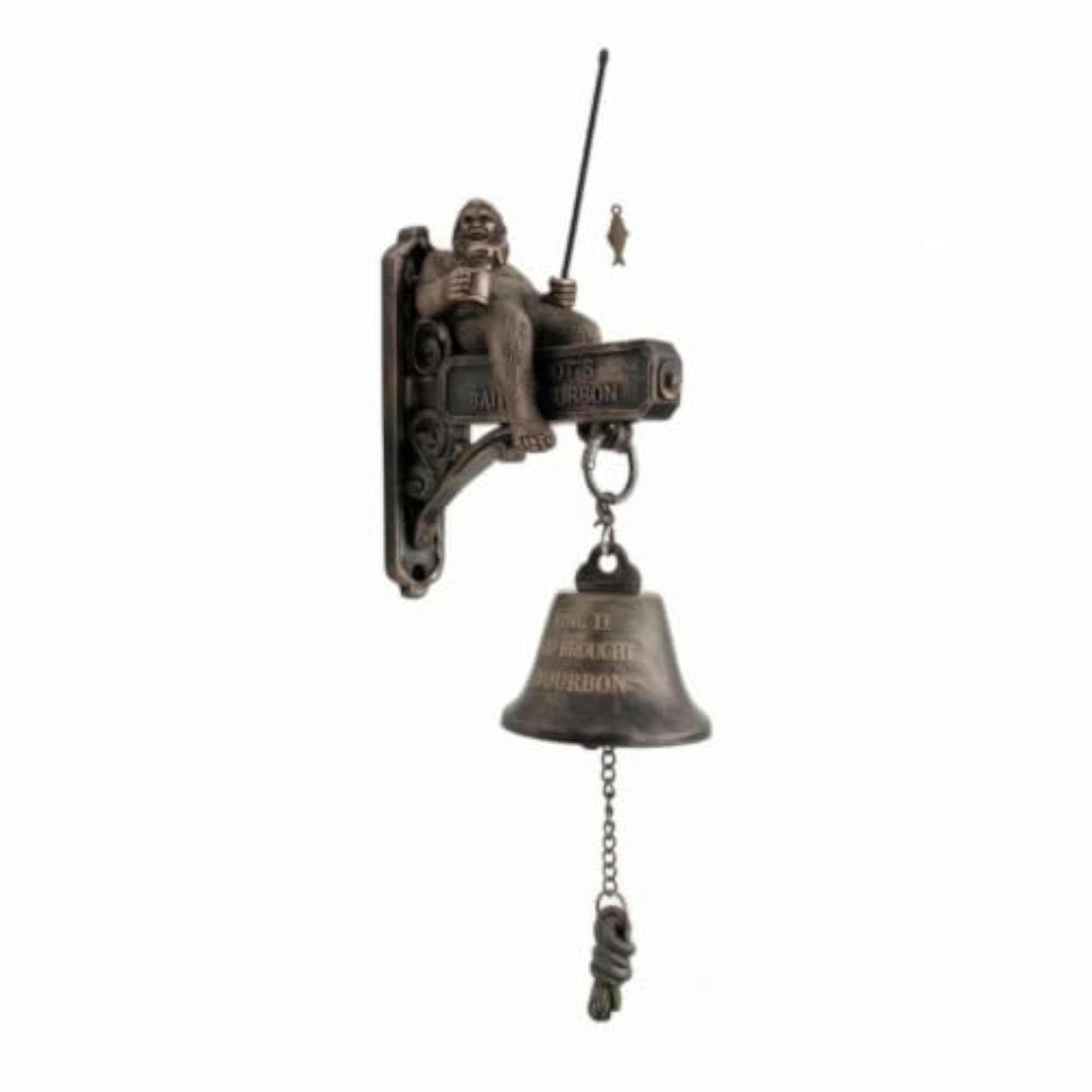Rustic Bigfoot Wall Bell with Bracket