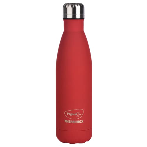 Pigeon by Stovekraft Aqua Scarlet Stainless Steel Double Walled Leak Proof Thermos Flask 500 ml (Red) at Rs. 499