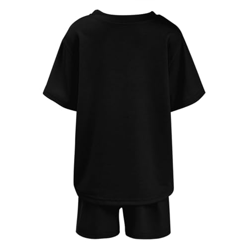 Girls 2 Piece Active Shorts Set Palm Tree Print Outfits Matching Workout Set Short Sleeve Top and Shorts Teen Trendy Clothes4