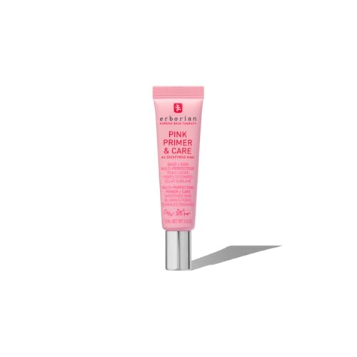 Erborian - Pink Primer & Care - Base de Maquillage Éclat et Soin Hydratant Lissant 2 en 1 - Aide à la Tenue et l'Application du Maquillage - Soin Coréen -...