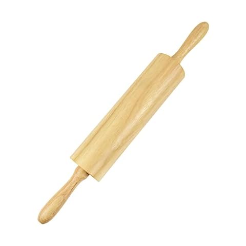 KITEISCAT Wooden Rolling Pin for Baking - Non-Stick Dough Roller with Handles- 17 Inches Long Baking Rolling Pin for Pizza, Fondant, Crust, Cookie & More- Classic Pastry Rolling Pin Cover