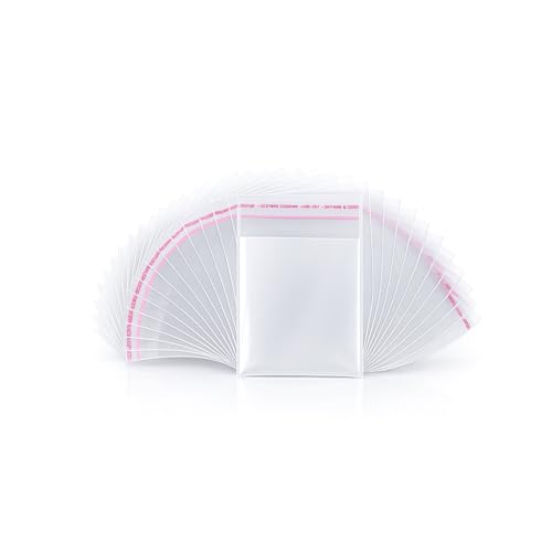 Image of Securement Plastic Transparent Poly Bags For Packing Saree Cloth Sealable | Used For Saree Packing, Shirts Packing,Bopp Poly Bags Self Adhesive (50, 4x5)
