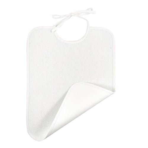 MAGIE DI CASA Bavaglini per Adulti, Anziani o Disabili in Spugna Impermeabile - Bavaglio per Adulti Lavabile e Riutilizzabile con Chiusura Regolabile - Made in Italy
