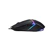 Bloody W60 Max Activated Gaming Mouse with 10,000 CPI USB Activated, BC3332-A 10K Sensor, 2000 Hz Report Rate, 4 Types LOD Setting Switch, Default 5 RGB Lighting Effects, Dual-Injection Rubber Wheel
