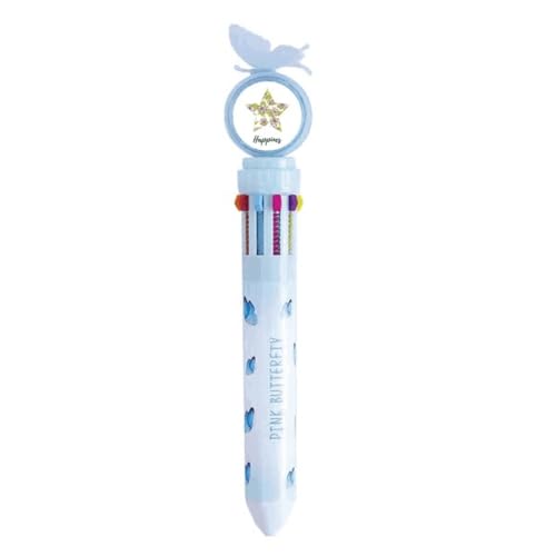 Stylo à bille rétractable multicolore à motif fleurs pour vos notes