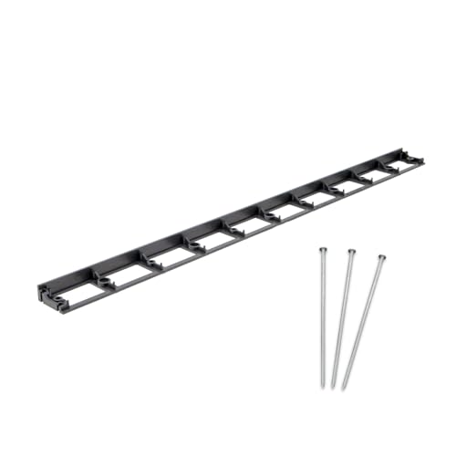 bepco Rasenkante - Pflasterkante 10er Set (LxH: 100 x 2,7cm) - Flexible & Robustes Gartenabgrenzung für Rasen, Beet und Pflaster, mit 30 Stahl-Erdanker (verzinkt)