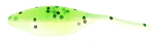 Bass Assassin Señuelos Shad Lure-Pack de 15, Chartreuse Pepper, 1.5 Pulgadas