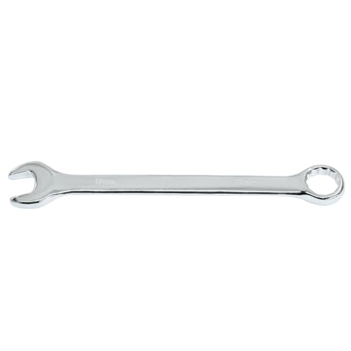 Image of Hordion 17mm Metric Combination Wrench Spanner with 12-Point Box End and Open End Mirror-Chrome Plated High Carbon Steel