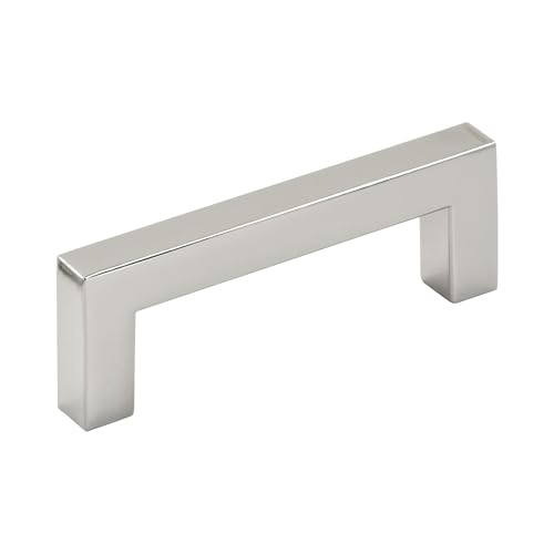 Image of Amerock Monument 3 inch (76mm) Center-to-Center Polished Nickel Cabinet Pull - 10 Pack
