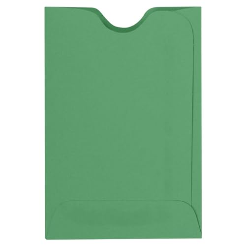 LUXPaper Credit Card Sleeves | 2 3/8\" x 3 1/2\" | Holiday Green | 80lb. Text | 50 Qty