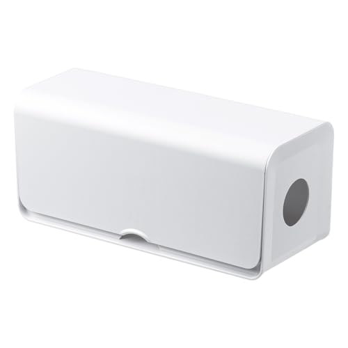 イーサプライ ケーブルボックス 電源まわり 目隠しボックス タップ収納ボックス ケーブル収納 幅32cm 充電ステーション ABS樹脂 ポリカーボネート EZ2-CB091W