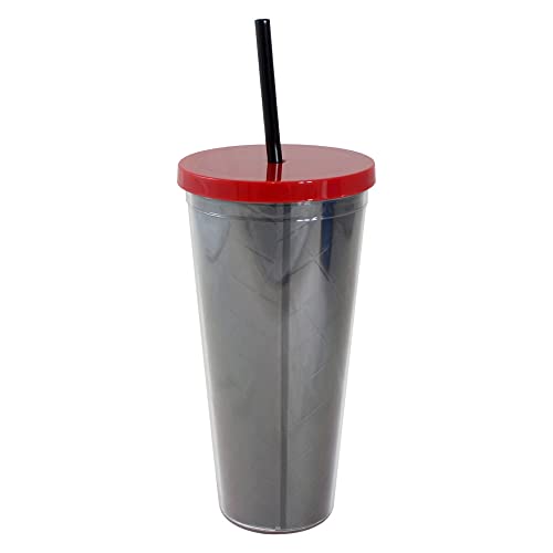 Copo canudo metalico homem de ferro