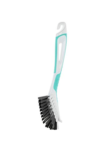 Foto von Sorbo Smart Brush, Spülbürste, Spülbürste mit rutschfestem Soft-Grip-Griff, langlebig, langlebig, hitzebeständig und spülmaschinenfest, in grüner Farbe
