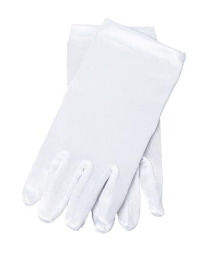 Gants fille en satin blanc accessoire robe de mariée et fête