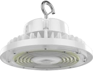 RAB H15 Series LED High Bay Light – Field-Adjustable Wattage & CCT, DLC Premium, 120–277V, 100,000-Hour Lifespan – Available in Standard and XL Sizes (White & Black) (White, 12")