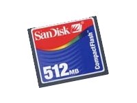 Sandisk CompactFlash® 512 MB Memoria Flash 0,5 GB   Tarjeta de Memoria (0,5 GB)