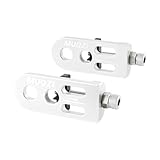 2Pcs Bike Chain Tensioner Single Speed Universal Fit Stabilizer, Lightweight Bicycle Chain Fastener for Mountain Bikes BMX, Silver