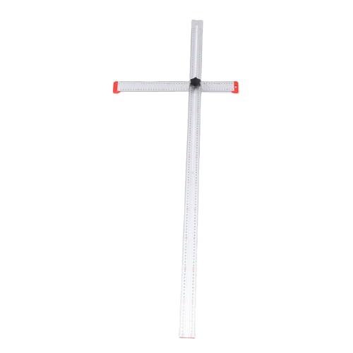 Generic Adjustable T Square Measuring Tools, 120cm Aluminum Alloy Drilling Positioning Ruler, Flexible Cabinet Hardware Jig Marking Gauges Tools for Woodworking with 2 Way Scale