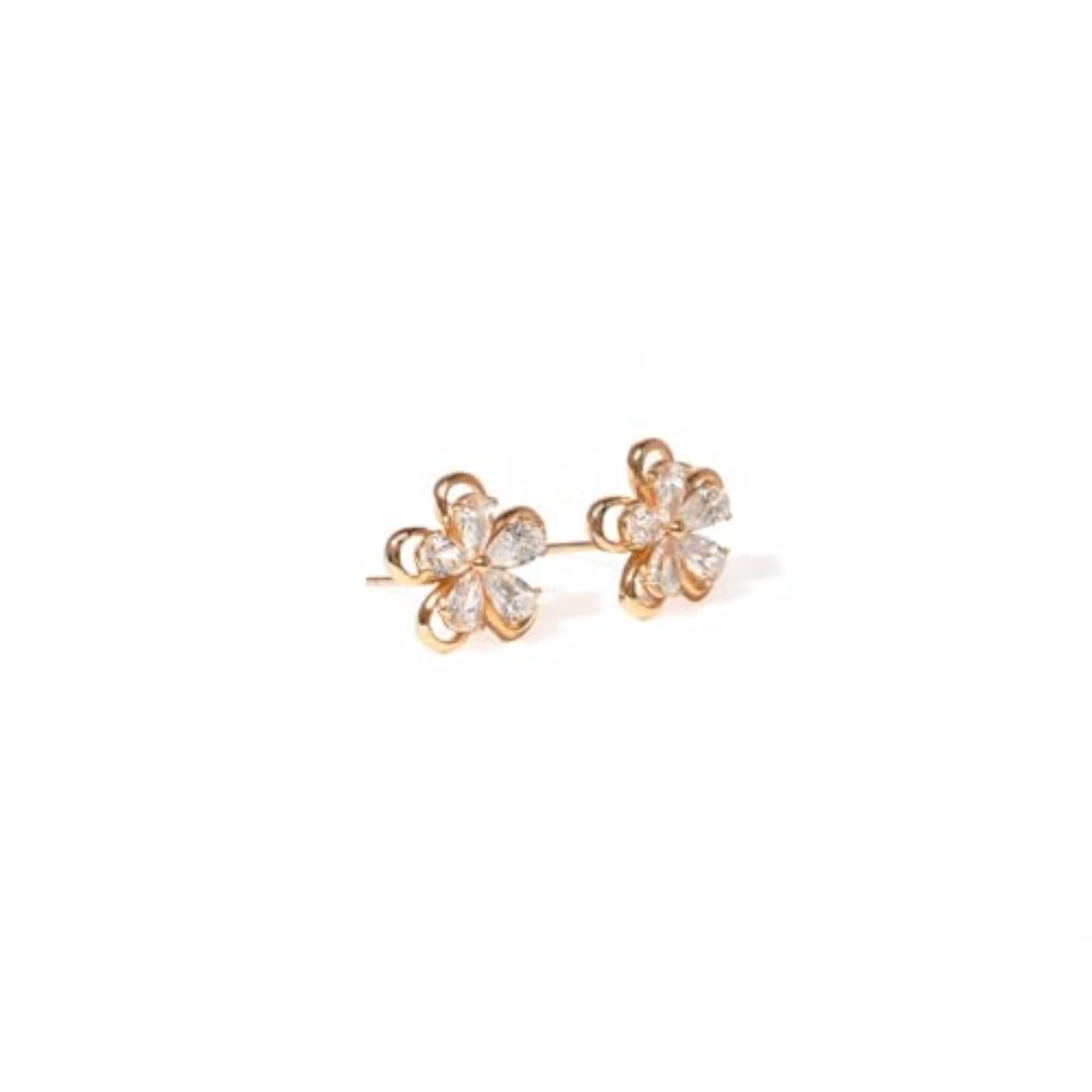 Women's Joyful Bloom-Inspired 925 Silver Studs, Lasting Shine