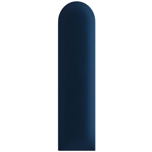 Vilo Upholstered 3D Wall Panels Soft Fabric Luxury Ideal For Headboards and Feature Walls (Navy 15cm x 60cm Oval)