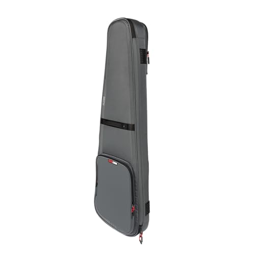 Image of Gator Cases ICON Series Premium Weather Resistant Gig Bag for Bass Guitars with TSA Luggage Lock-Friendly Zipper Pulls; Grey(G-ICONBASS-GRY)