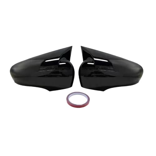 ABS Plastic Rearview Mirror Cover - Compatible with Renault Clio 4 MK4/Captur/Zoe 2012-2019 Side Wing Cap Door Trim Decorative Part(Gloss Black)