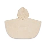 Organic Cotton Hooded Baby Poncho - GOTS Certified 100% Organic Cotton, Ultra Soft, Undyed and Unbleached, Hypoallergenic,