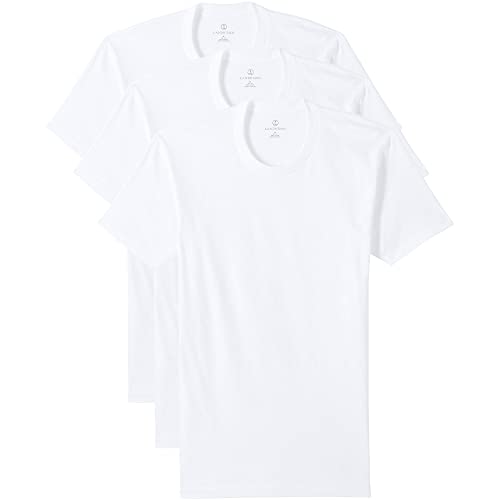 Lands' End Mens 3 Pack Crewneck T-Shirt White Regular X-Large #TOP16