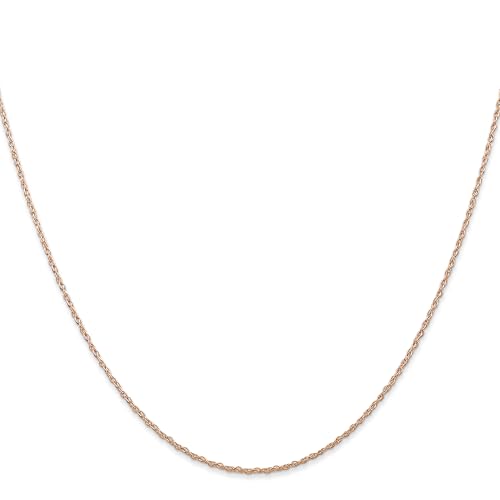 IceCarats 10K Solid Rose Pink Gold 0.7mm Cable Rope Chain Twisted Link Necklace