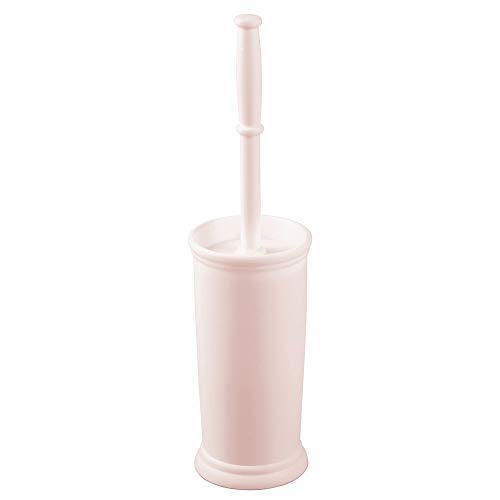 mDesign Compact Freestanding Plastic Toilet Bowl Brush and Holder for Bathroom Storage