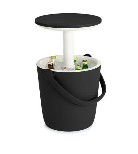 Go Bar 4.2 Gallon Portable Beer and Wine Cooler with Handle and Pop Up Outdoor Table Perfect for Your Patio, Picnic, and Beach Accessories, Green