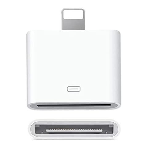 30 Pin to Lightning Adapter, 8-Pin Male to 30-Pin Female Charging Sync Converter Connector for Old Phone to New Phone Adapter, for Phone Converter Adapter (No Audio) Cover