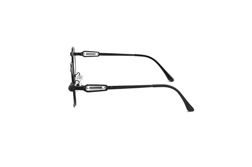 Technigadgets Jude Round Steampunk Sunglasses Metal Vintage Gothic Retro Gifts For Men Women UV400 Outdoor Fashion Eyewear Driving UV Protection Black/Black3