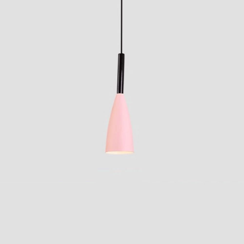SYAXVOM European Colorful Pendant Light - Adjustable Minimalist Ceiling Chandelier for Foyer & Hallway Trendy Industrial Style Lampshade