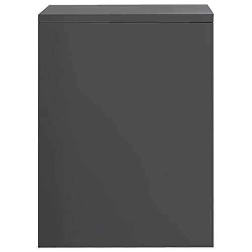 SKM Comodino Lucido Grigio 40x30x40 cm in