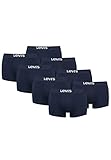 Levi's Solid Basic Herren Boxershorts Unterwäsche aus Bio-Baumwolle im 4er Pack, Farbe:Navy, Bekleidungsgröße:XL