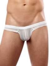 Slip Cheeky Boxer Cover Male Blanc S en textile Premium doux