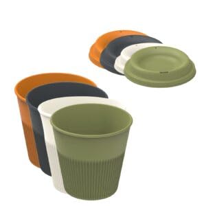 Nupik   Pack de 4 Tazas Reutilizables de Café con Tapas, Vasos Multiuso de 310 ml, 4 Colores Diferentes, Ideales para Bebidas Calientes y Frías, Uso Diario en Hogar y Oficina