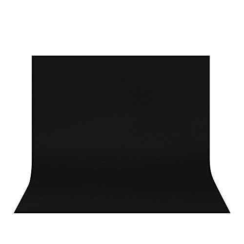 UTEBIT 8x8 Ft Black Backdrop Polyester Fabric Photo Booth Photography Backgrounds Cloth Sheet