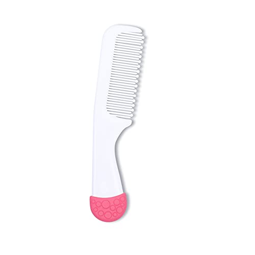 Image of 1st Step Matte Collection Easy Grip, Soft & Gentle Comb and Brush Grooming Set - Pink