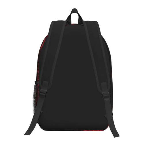 Sac à dos tendance Explosion Burst noir de 43,2 cm imprimé rouge
