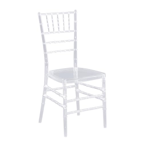 KAIHAOWIN Clear Chiavari Chair Transparent Crystal Morden Acrylic Dining Chairs for Event Wedding Party Reception