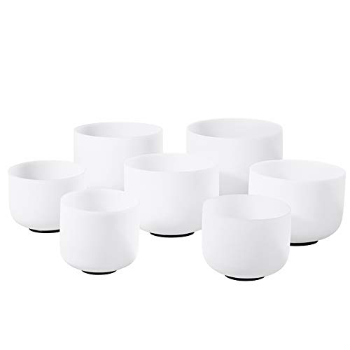 CVNC 432HZ 8-14 Inch Frosted Quartz Crystal Singing Bowls Free 2 PCS Carry Case Bag - Thumbnail 2
